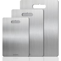 3 Stück Schneidebretter Aus 304 Edelstahl, Dicke Metallschneidebretter, Schneidebretter Für Haus Und Outdoor-küche