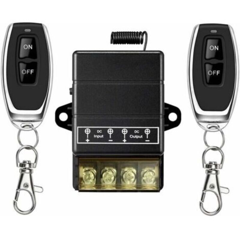 Fernbedienungsschalter, Dc-relais 12v / 24v / 48v / 72v / 30a Für Diebstahlalarme, Rolltore Und Systeme (remote Switch Schwarz)