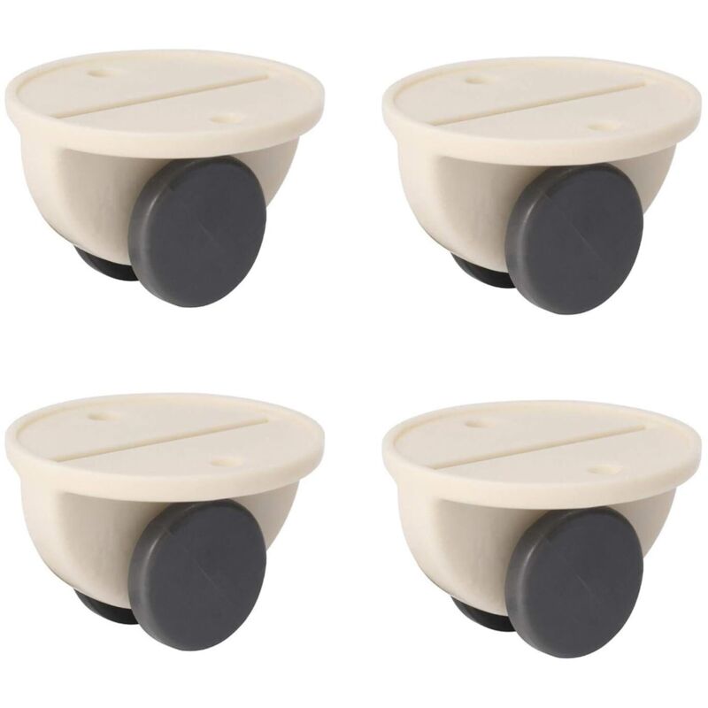 Set Aus 4 Selbstklebenden, Festen Und Stoßdämpfenden Rollen, Keine Bohrung Erforderlich, Ideal Für Möbel, Kartons, Behälter Und Fahrbare Regale (größe: 3 X 2 Cm)