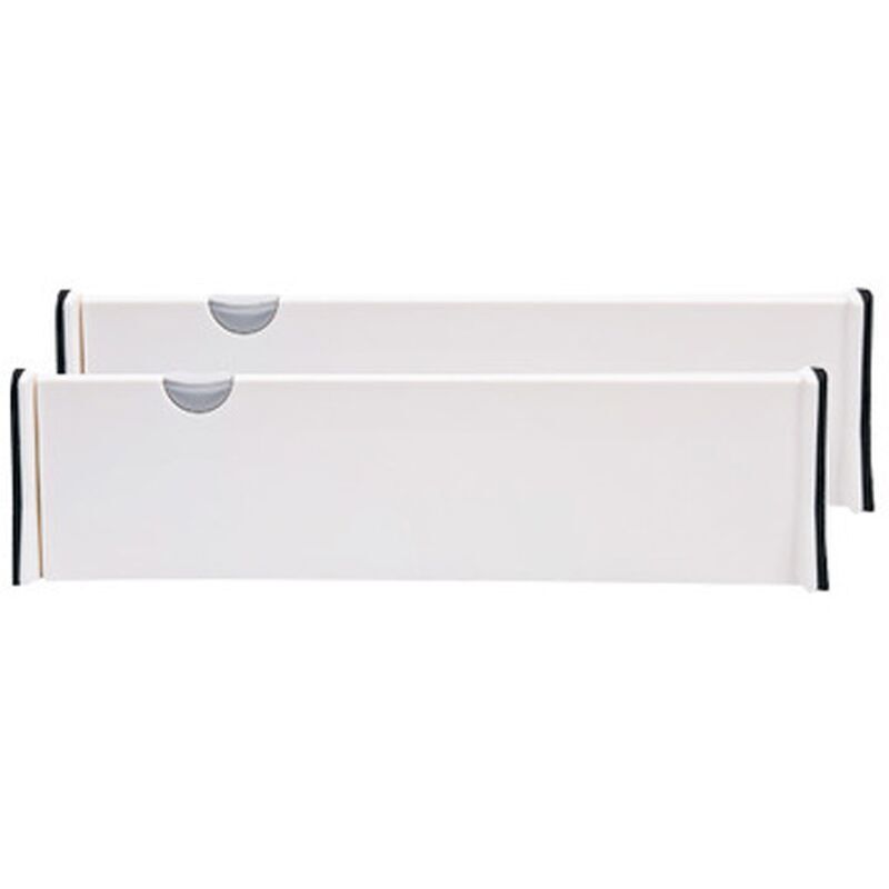 2 Stück Schubladentrenner, Ausziehbare Schubladenorganisatoren Für Büro, Küche, Schublade, Bad, Schlafzimmer Und Kleiderschrank, Weiß