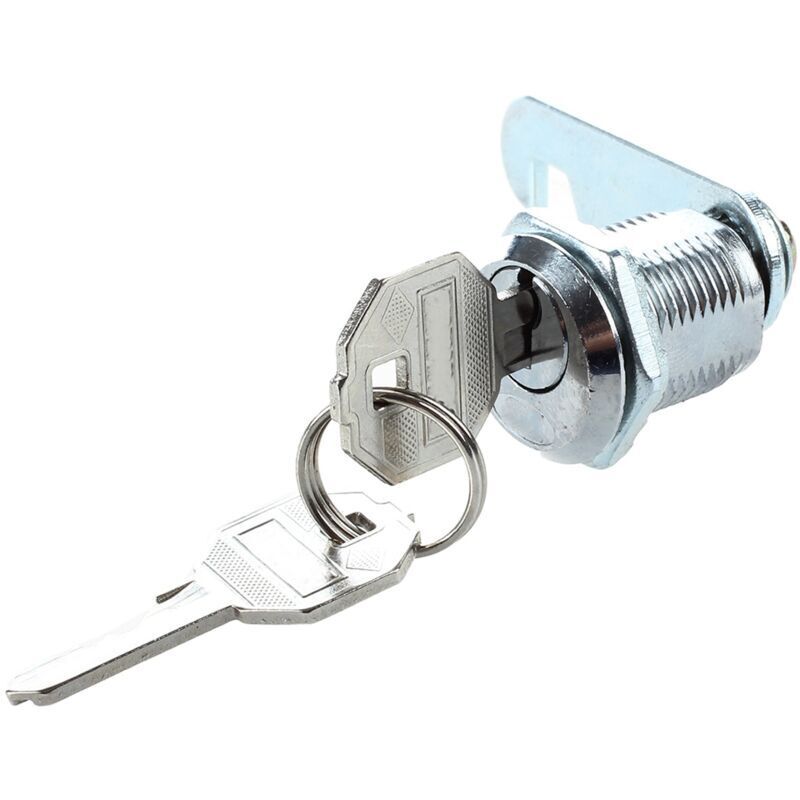 Schwenk-riegelschloss Mit Zylinder Für Briefkästen Und Schubladen, 20 Mm + 2 Schlüssel