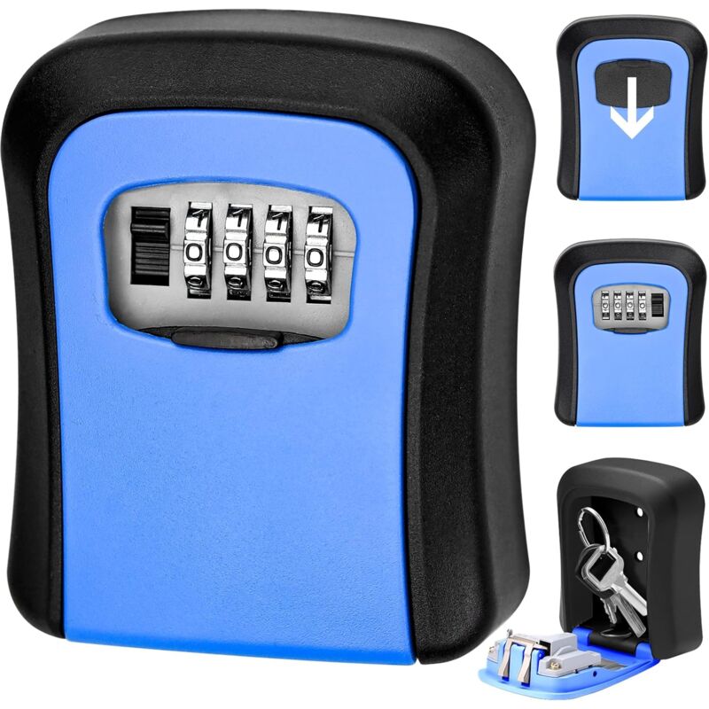 Sichere Schlüsselschachtel Mit 4-stelligem Code, Wasserdichte Wand-schlüsselbox Für Zuhause, Schule, Büro, Fabrik Und Garage