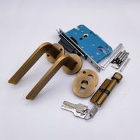 Türgriff-set Für Schloss Mit Beschlägen 72 Links, Rechts Und Links/rechts, Türgriff-beschlag Aus Aluminium Und Galvanisiertem Stahl H573