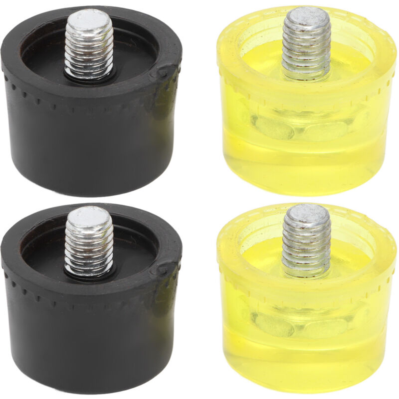 Generische Ersatzköpfe Für Hammer, 2 Sets Schlagfester Gummischlagköpfe, Schneller Wechsel Ohne Beschädigung, Ideal Für Lederhandwerk, Schmuckherstellung Und Holzbearbeitung.