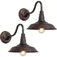 2er-set Retro-außenwandleuchten Mit Schwanenhals, Innen- Und Außenbeleuchtung, Ip54 Wasserdichte Wandleuchte, Edison-leuchte Für Hof, Garten, Garage, Flur