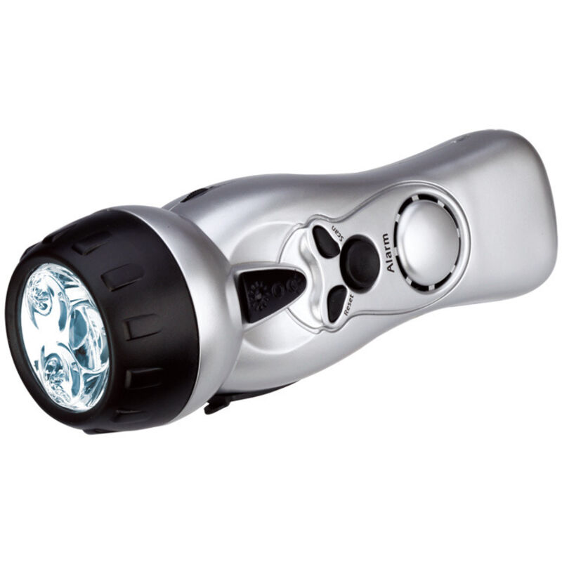 Wiederaufladbare Led-taschenlampe, Multifunktionale Taschenlampe Mit Ladealarm, Kurbel, Radio, Camping, Taschenlampe Für Den Außenbereich Für Den Hausgebrauch, Outdoor-aktivitäten Und Notfälle