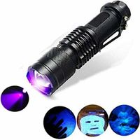 Uv-taschenlampe, 300lm, Zoombar, 395nm Im Ultraviolett-modus Bei 395nm Zur Erkennung Von Hundeflecken, Überprüfung Von Geld, Pass Und Kosmetik