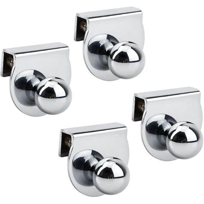Set Aus 4 Glastürgriffen, Ohne Bohren, Für Vitrinen, Glasregale Und Glasschränke