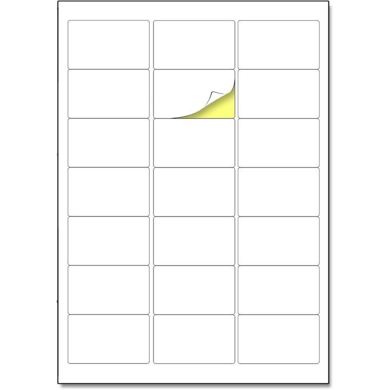 21 Etiketten/blatt, 50 Blatt, A4 Selbstklebende Bedruckbare Weiße Etiketten - 63,5 X 38,1 Mm