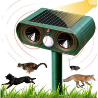 Solarer Ultraschall-katzenvertreiber, Einstellbare Empfindlichkeit Und Frequenz, Ultraschall-katzenabwehr Für Draußen, Vertreibt Schädlinge, Gartenschutz