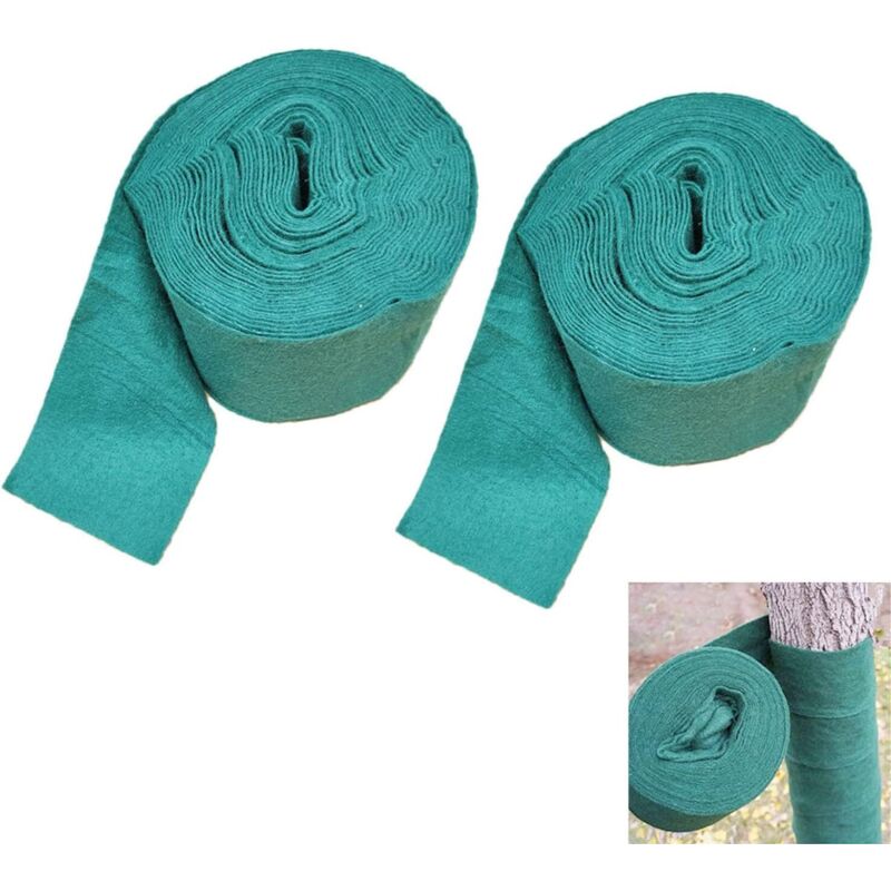 2 Rollen Dicke Baumschutzbandagen, Frostschutzwickel Für Pflanzen, Baumstammschutz Zum Warmhalten Und Feuchthalten, Gesamtlänge 30 Meter.