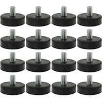 16 Stück Verstellbare Möbelfüße, Nivellierfüße Für Möbel, Verstellbare Gleiter, Tisch- Und Stuhlbeine, Bodenschutz, M10 X 15 X 42 Mm, H254