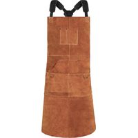 Schweißer-schürze Mit 6 Taschen, Hitzebeständige Und Feuerfeste Arbeits-schürze Aus Leder, Verstellbar Von M Bis Xxxl, Ideal Für Schmiede, Mechaniker Und Werkstatt