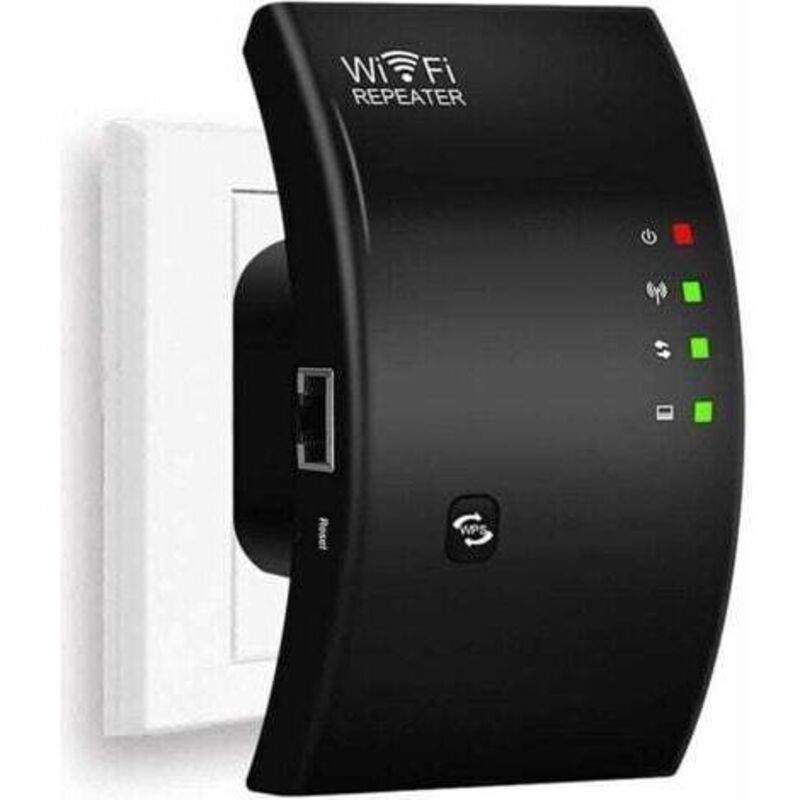 Wlan-repeater, Starker Wlan-verstärker, Wlan-extender N300, Wlan-signalbooster, 1 Ethernet-port, Abdeckung Bis Zu 200 M², Einfache Installation, Kompatibel Mit Allen Internetboxen