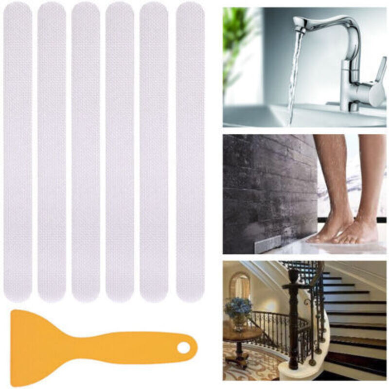 Rutschfeste Badstreifen, Wasserdicht, Ohne Kleber, Selbstklebend, 2 Stück À 38 Cm, 12 Streifen
