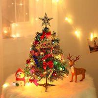 Künstliche Weihnachtsbäume, 60 Cm, Mini-weihnachtsbaum Mit Lichterkette Und Ornamenten, Weihnachtsdekoration Für Den Tisch
