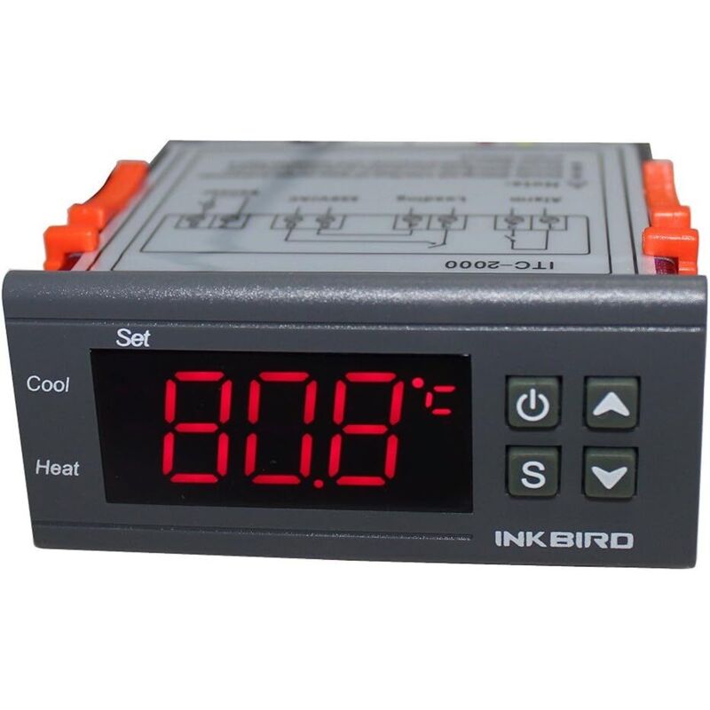 Digitaler Thermostat Stc-1000 Mit 2 Steckdosen, Doppelrelais 220v Und Fühler, Einer Für Den Alarm, Temperaturregler Für Heizung Und Kühlung