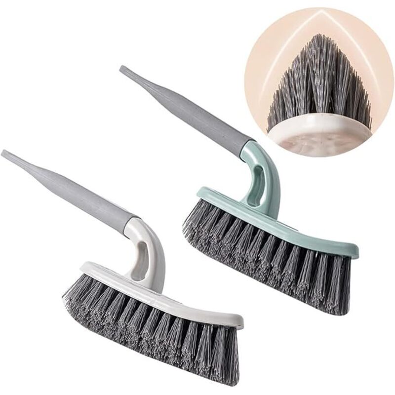 2er-set Fugenbürsten, Fugenbürsten Mit Griff, Schrubbbürste, V-scrub Fliesenfugenbürste Mit Harten Borsten, Für Ecken Und Winkel Zur Reinigung Von Küchen Und Bädern