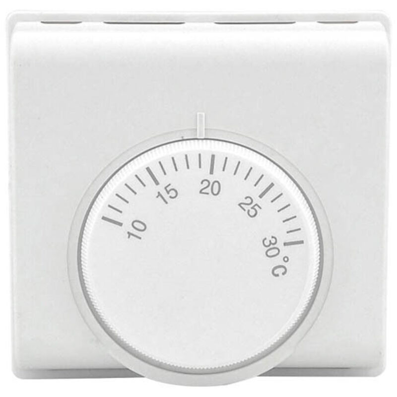 Raumthermostat Mechanischer Temperaturregler Thermostatschalter Mit 2 Schrauben Für Zentrale Klimaanlage Neu, 220 V, Weiß