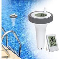Kabelloses Schwimmendes Innen- Und Außenthermometer, Schwimmthermometer Für Den Pool, Digitales Poolthermometer Mit Lcd-bildschirm Für Indoor- Und Outdoor-pools Und Spas, 1er-set Tonchea