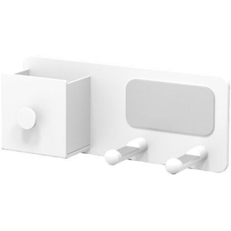 Föhnhalter, Wandmontierter Föhnhalter Ohne Bohren Mit Kabelhalterung, Selbstklebender Aluminium-halter, Weiß