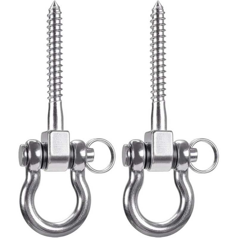 2 Stück 250kg Tragfähigkeit Edelstahl Deckenhaken, Aufhängesystem Trainer Kit Für Hängestuhl, Hängelampe, Hängematte, Boxsack, Riemen-trainer