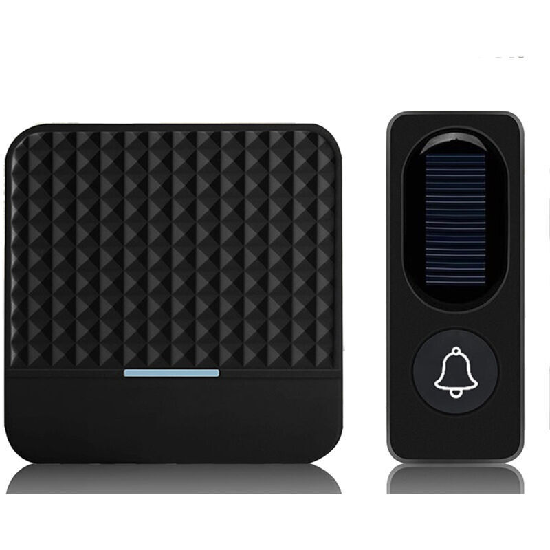 Kabellose Solar-klingel, Wasserdicht Ip65, 300 M Reichweite, Außenklingel, Wiederaufladbar, Eu-stecker