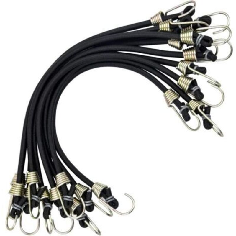 Elastisches Seil Mit 10-punkt-haltbarkeit Und Mini Elastischen Haken, Universelles Hochfestes Elastisches Seil, Ideal Für Zelte, Camping, Motorräder, Anhänger, Gepäckwagen Und