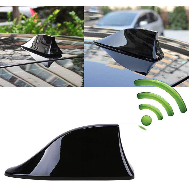 Haifischflossen-antenne Für Autos – Fm/am-radioantenne, Wasserdicht Mit Klebebasis – Verbessert Den Empfang – Einfache Installation