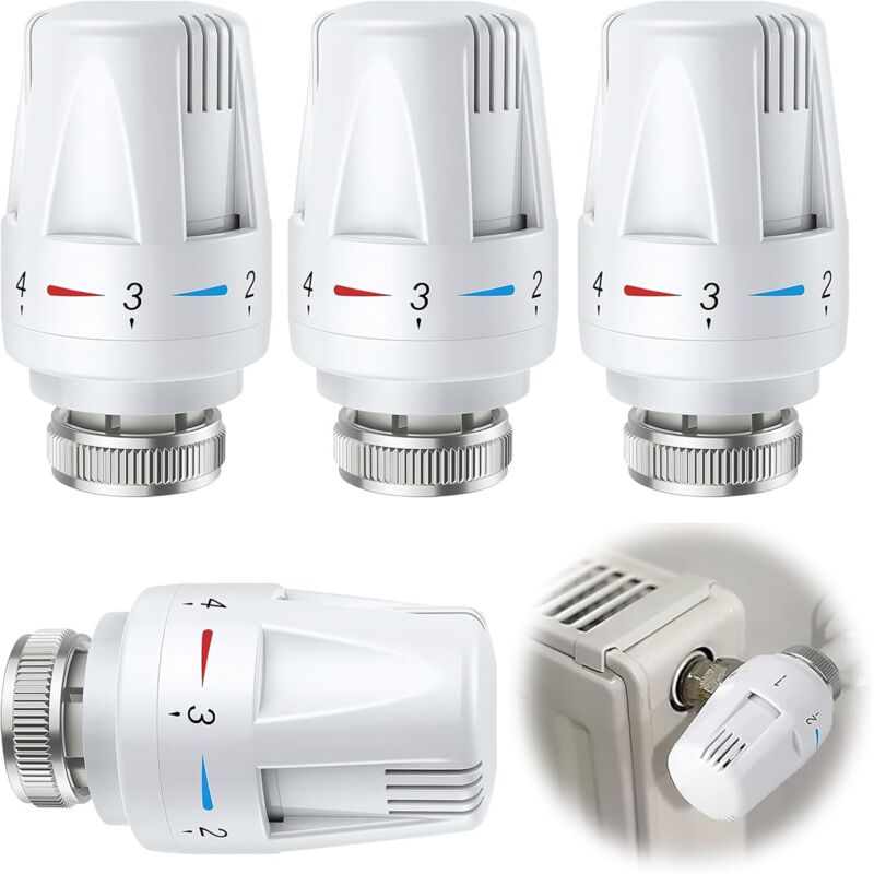 Satz Von 4 Thermostatischen Heizkörperköpfen M30 X 1,5 Trv Als Ersatz Für Thermostatische Heizsysteme In Haus Und Büro
