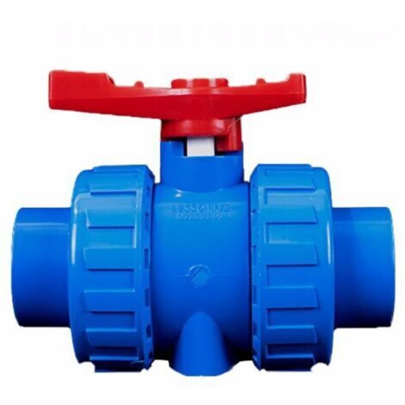 2-wege-pvc-kugelhahn, Klebemuffe (lösungsmittelkleber) Und Bsp-gewinde Für Wasserrohranschluss, Dn20 (25 Mm)