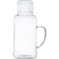 Hitzebeständige Glasflasche, Wasserkaraffe Für Kaltes Wasser, Ideales Volumen Für Frische Getränke Zu Hause, Mit Praktischem Deckel, Im Retro-stil
