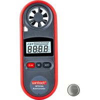 Tragbarer Windgeschwindigkeitsmesser, Digitales Thermometer Für Lufttemperatur Und Windgeschwindigkeit, Anemometer