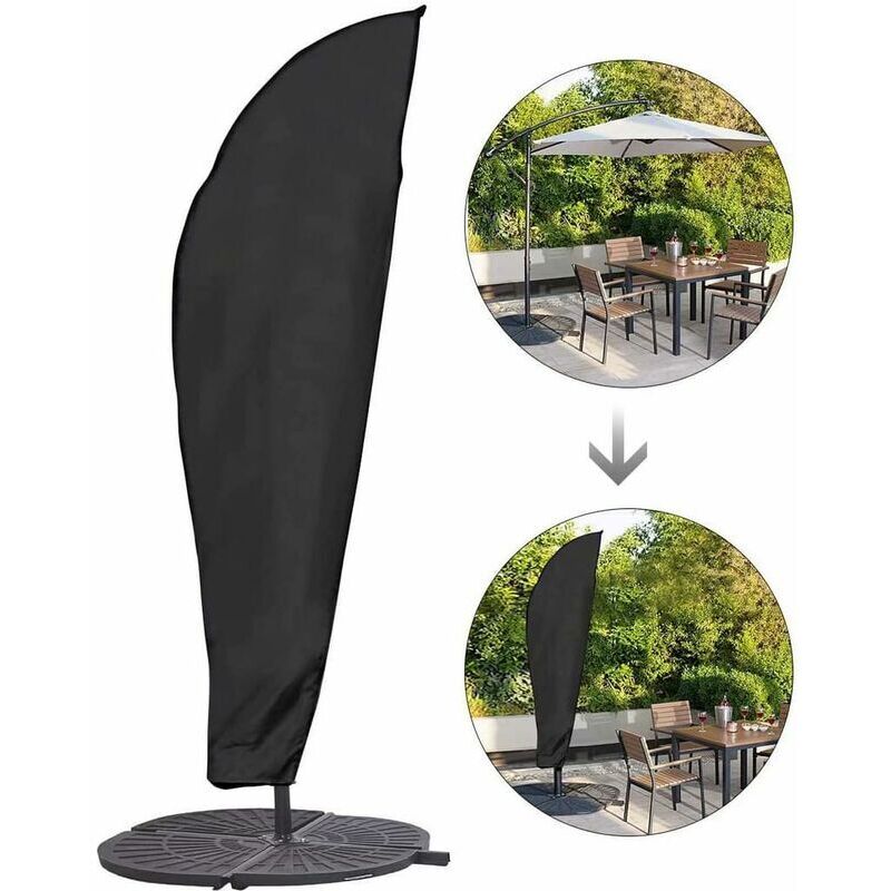 Schirmzubehör Schutzhülle Für Schirme Mit Stange Und Ampelschirm 280cm Großer Schirm Schutz Vor Witterung, Uv-strahlen, Wind Außen Für Ampelschirm