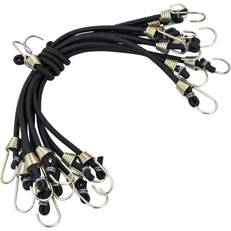 Elastische Spanngurte Mit Haken, 20er-pack Robuste 25 Cm Befestigungsriemen, Universelle Starke Elastische Spanner, Vielseitig Einsetzbare Zugbänder Für Fahrräder Und Zelte