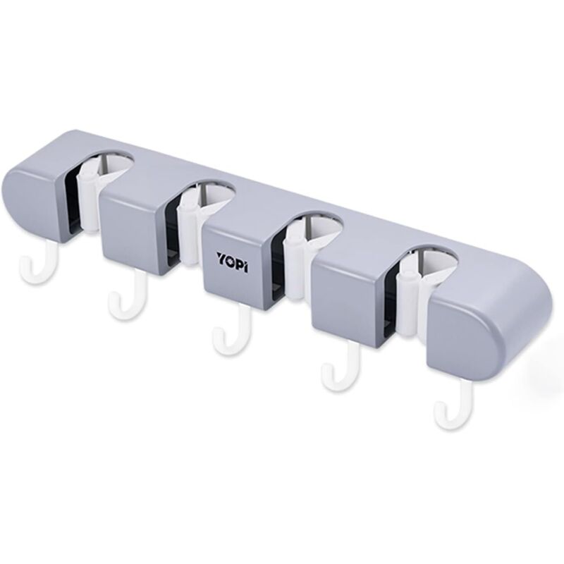 Wandmontierter Besenhalter, Mopphaken, Besenaufbewahrung, Selbstklebender Moppständer Für Bad, Küche, Büro, Abstellraum, Garten, Garage.