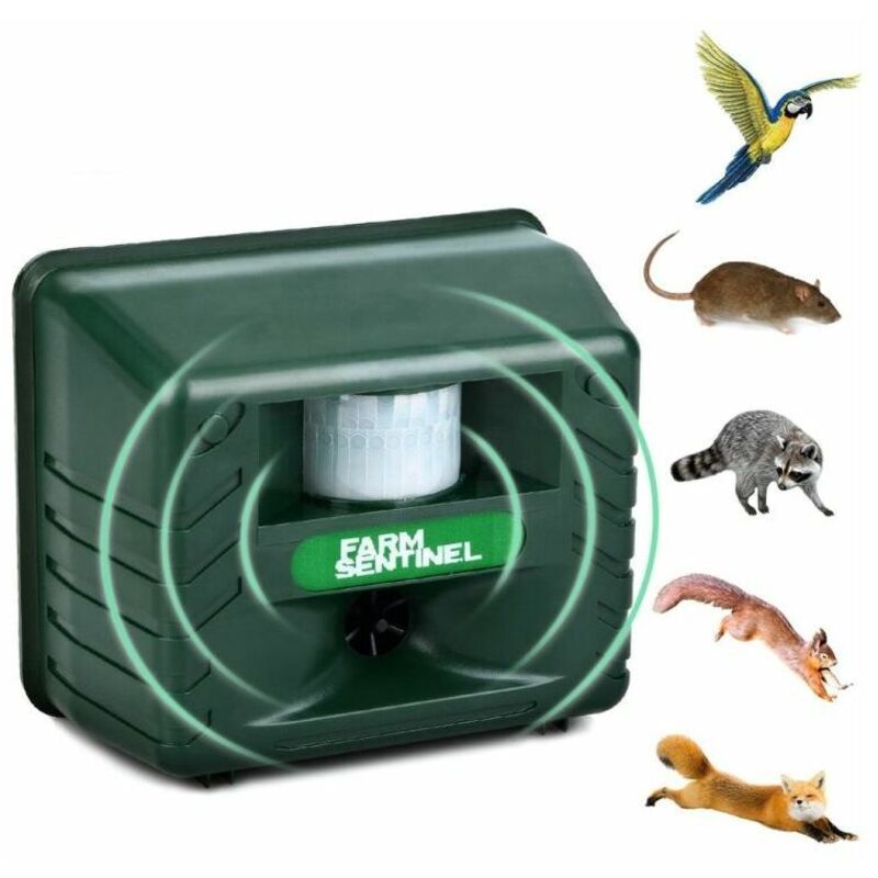 Ultraschall-vogelabwehr Für Den Außenbereich, Ultraschall-tierabwehr Mit Bewegungsmelder Und Blinklicht
