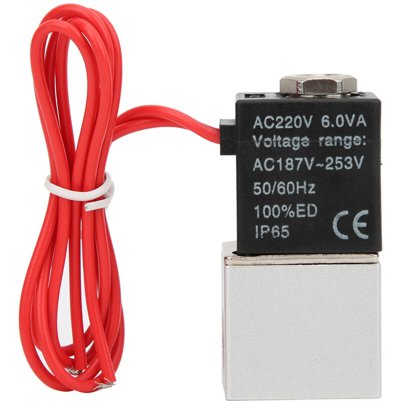 Direktwirkendes Ventil, Magnetventil Für Wasser, Luft, 220 Vac, Gehäuse Aus Aluminiumlegierung, Großer Temperaturbereich, Materialien, Ip65 Wasser- Und Staubdicht.