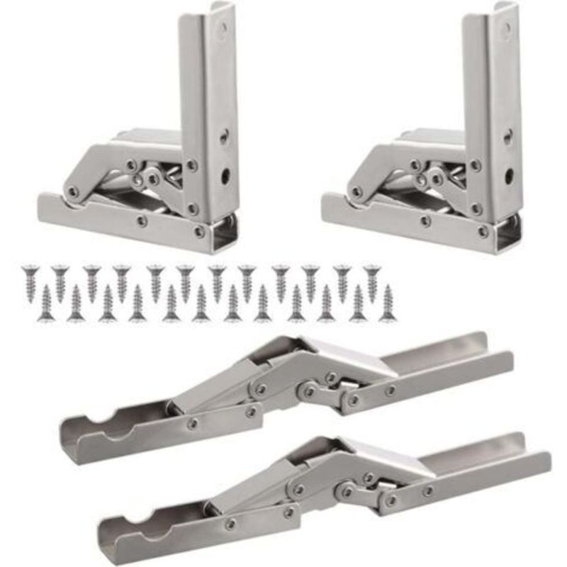 Robuste Klappbare Winkel, 4 Stück Klappbare Konsolenhalterungen, Schwere Klappbare Regalhalterungen, Ausziehbare Klappbare Konsolenhalterung Für Tischplatten Und Klapptische