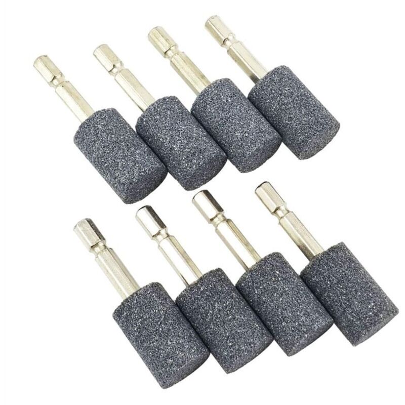 8 Zylindrische Schleifsteine, 20 Mm, Mit 1/4-zoll-sechskantschaft Für Bohrmaschine Und Drehwerkzeug