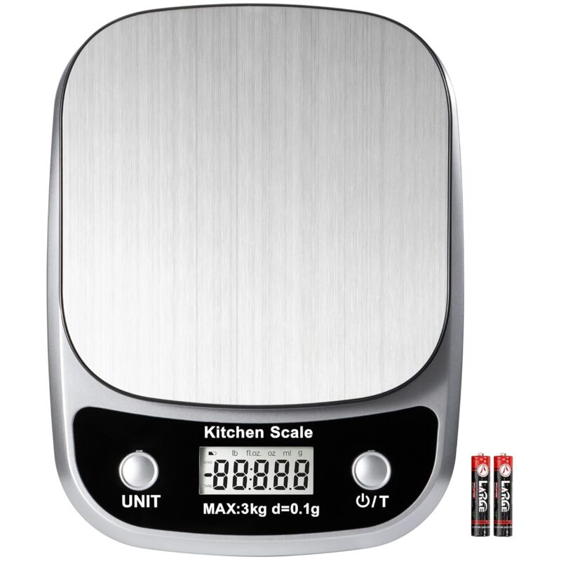 Digitale Küchenwaage (gramm Und Unzen), Kleine Professionelle Digitalwaage 3 Kg/0,1 G Für Die Gewichtsabnahme.