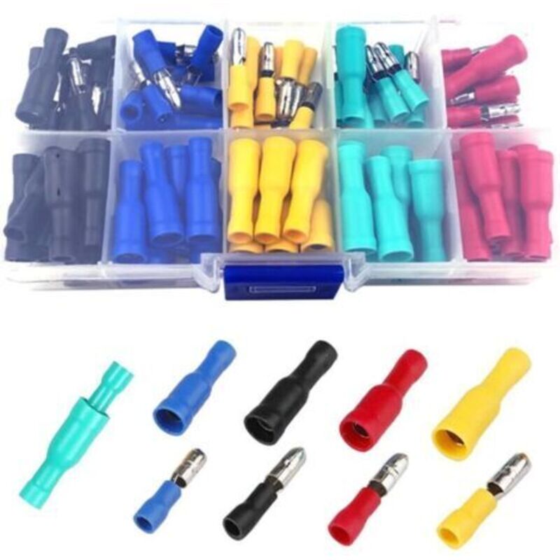 100 Stück Boxed Kaltgepresste Aderendhülsen, Stecker Und Buchse Im Set In Box, Von Debuns