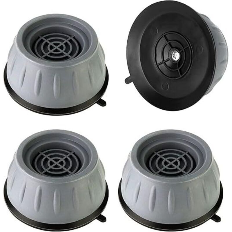 4er-set Vibrationsdämpfungsmatten Für Waschmaschinen, Rutschfeste Gummifüße, Universelle Schalldämpfende Antivibrationsmatten Für Waschmaschine, Trockner Und Möbel - 3,5 Cm