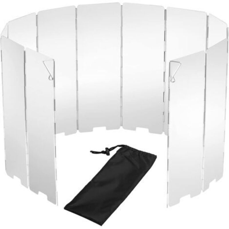12 Faltbare Aluminium-windschutzplatten Für Campingkocher, Windschutz Für Gaskocher Im Freien
