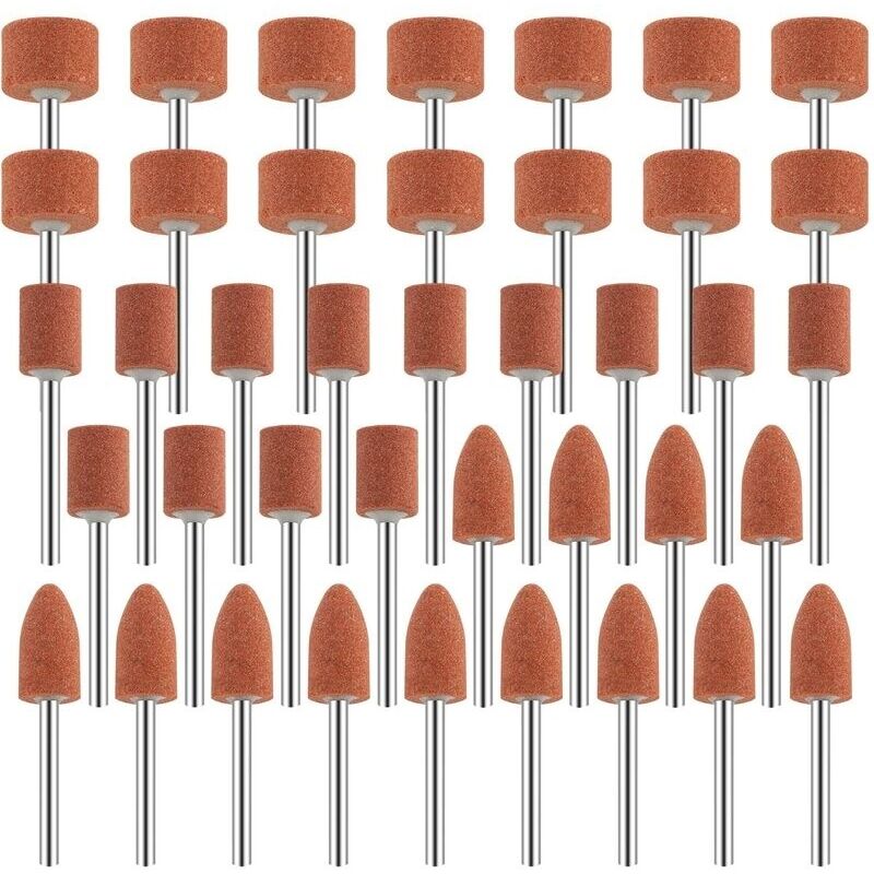 42-teiliges Set Aluminiumoxid-schleifscheiben, Schleifköpfe Mit 1/8" Schaft, Kompatibel Mit Dremel, Zum Schleifen, Polieren Und Entgraten Von Metall