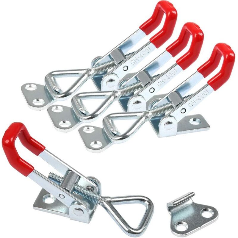 4 Stück Metall-kipphebel 4001, Haltekraft 100 Kg / 220 Lbs, Verstellbarer Schreinerriegel Für Befestigung Und Klemmung