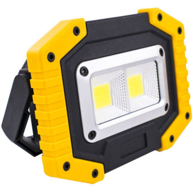 Baustellenstrahler, Usb-aufladbare Led-arbeitsleuchte, Superhell, Wasserdicht Ip65, Baustellenlampe Mit Ständer Für Camping, Angeln, Werkstatt Und Baustelle (ohne Akku)