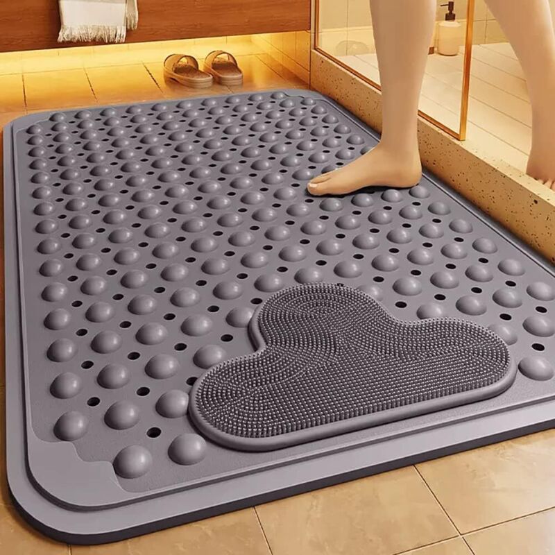 40x70 Cm Rutschfeste Duschmatte Mit Saugnäpfen Und Ablauföffnungen, Duschmatte Mit Massagekissen, Große Badematte Für Die Dusche Im Badezimmer