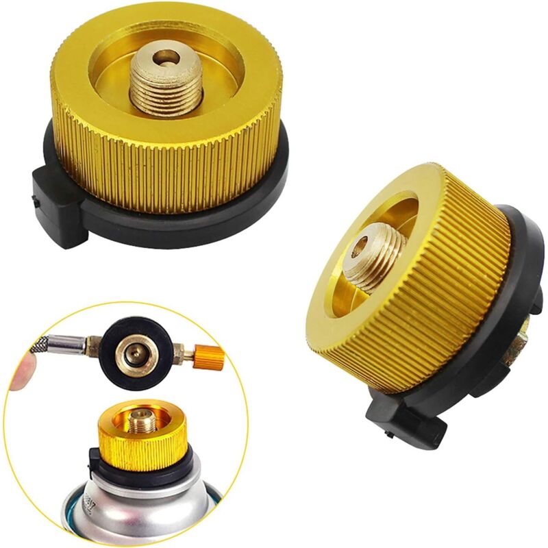 2 Stk. Adapter Für Camping-gasflaschen, Gasumwandlungsadapter, Düsenanschluss-adapter, Gaskocher-ventiladapter Zum Aufschrauben Auf Butangasflaschen