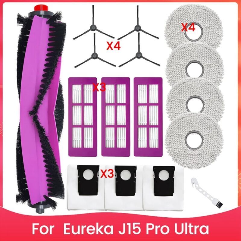 Ersatzteile Für Staubsauger J15 Pro Ultra, Hauptseitenbürste, Hepa-filter, Reinigungstuch, Staubbeutel